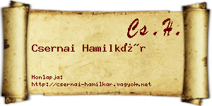 Csernai Hamilkár névjegykártya